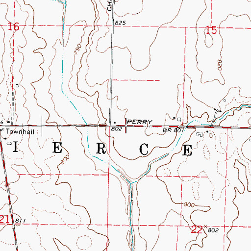 Topographic Map of Township of Pierce, IL