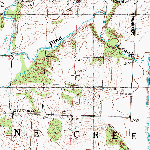 Topographic Map of Township of Pine Creek, IL