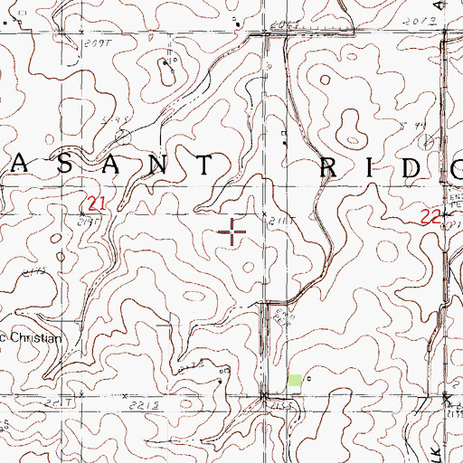 Topographic Map of Township of Pleasant Ridge, IL