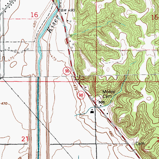 Topographic Map of Township of Pleasant Vale, IL