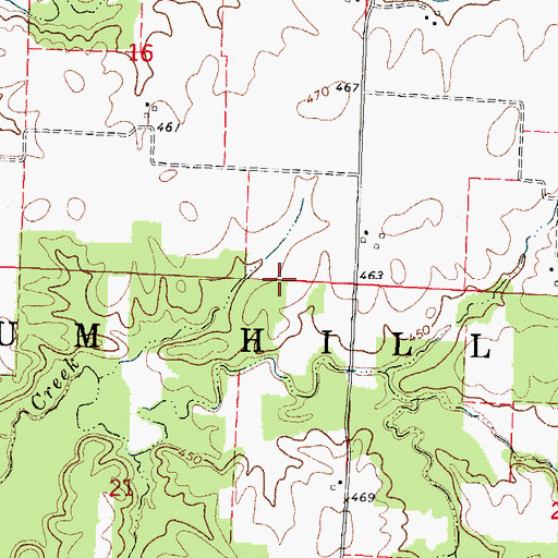 Topographic Map of Township of Plum Hill, IL
