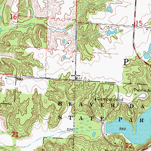 Topographic Map of Township of Polk, IL