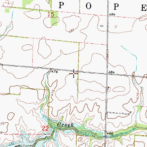 Topographic Map of Township of Pope, IL