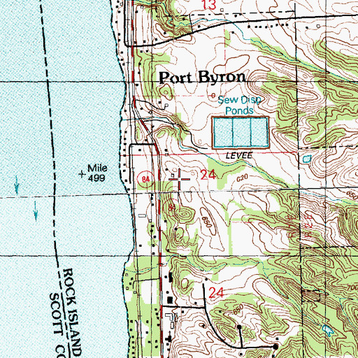 Topographic Map of Township of Port Byron, IL