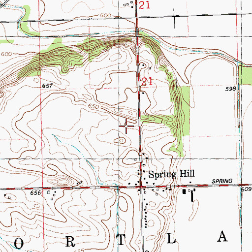 Topographic Map of Township of Portland, IL