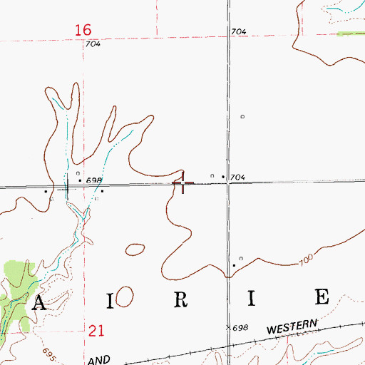 Topographic Map of Township of Prairie, IL
