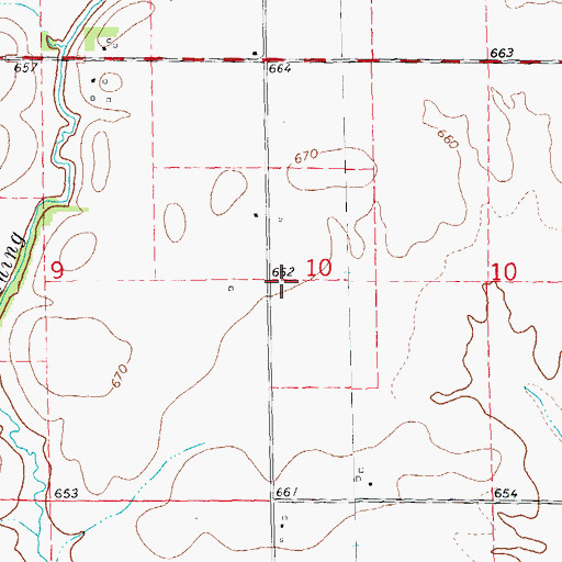 Topographic Map of Township of Prairie City, IL