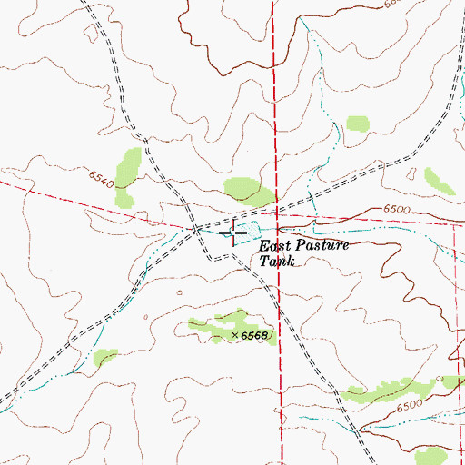 Topographic Map of East Pasture Tank, AZ