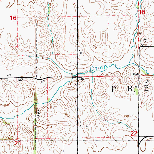 Topographic Map of Township of Preemption, IL