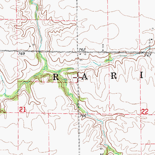 Topographic Map of Township of Raritan, IL