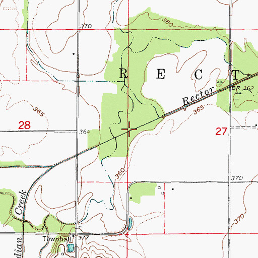 Topographic Map of Township of Rector, IL