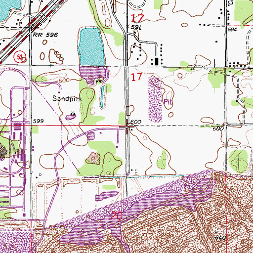 Topographic Map of Township of Reed, IL