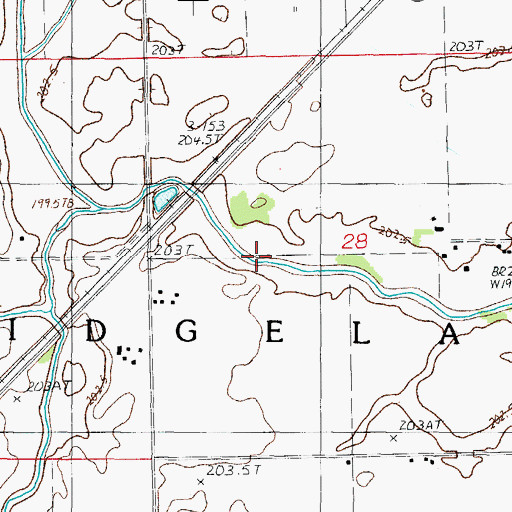 Topographic Map of Township of Ridgeland, IL