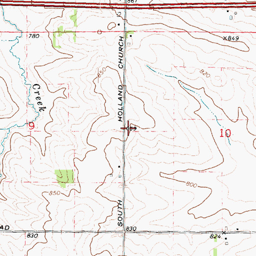 Topographic Map of Township of Ridott, IL