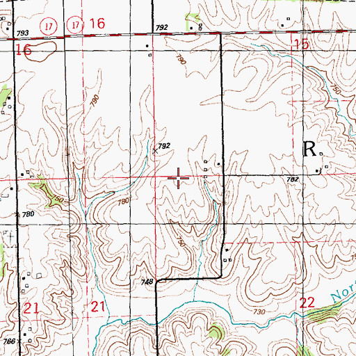 Topographic Map of Township of Rivoli, IL