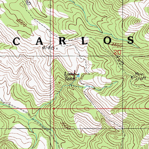 Topographic Map of Lime Tank, AZ
