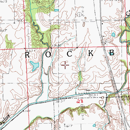 Topographic Map of Township of Rockbridge, IL