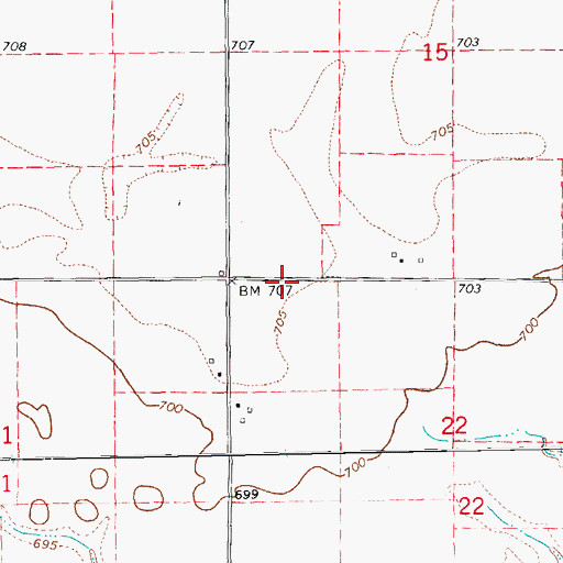 Topographic Map of Township of Rock Creek, IL