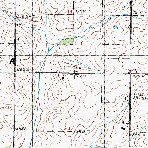 Topographic Map of Township of Rock Creek-Lima, IL
