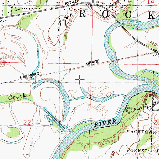 Topographic Map of Township of Rockton, IL