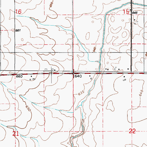 Topographic Map of Township of Rockville, IL