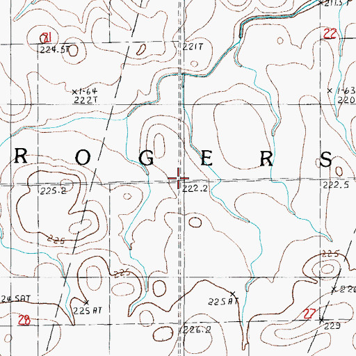 Topographic Map of Township of Rogers, IL