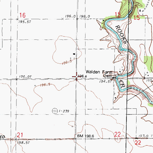 Topographic Map of Township of Rooks Creek, IL