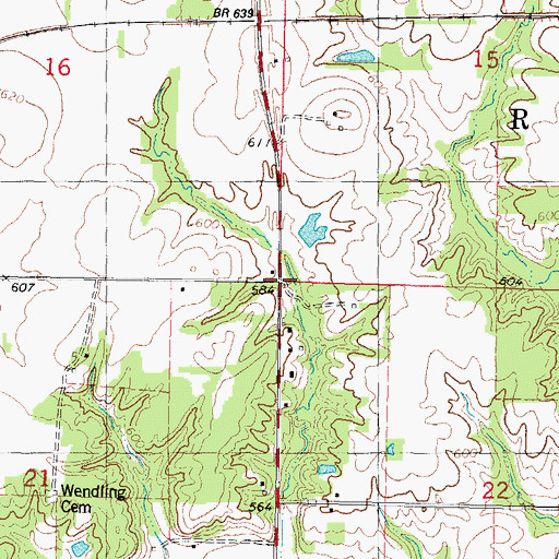 Topographic Map of Township of Rose, IL
