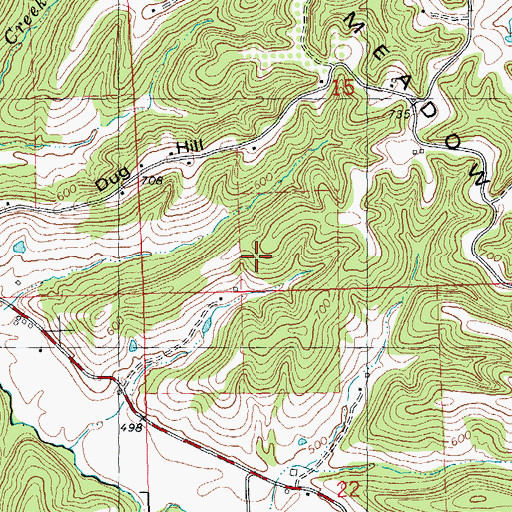 Topographic Map of Township of Rosedale, IL
