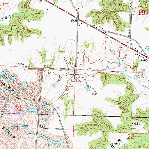 Topographic Map of Township of Rosefield, IL