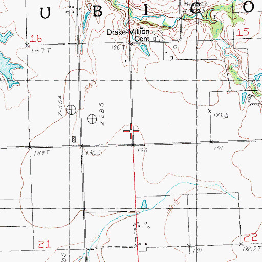 Topographic Map of Township of Rubicon, IL