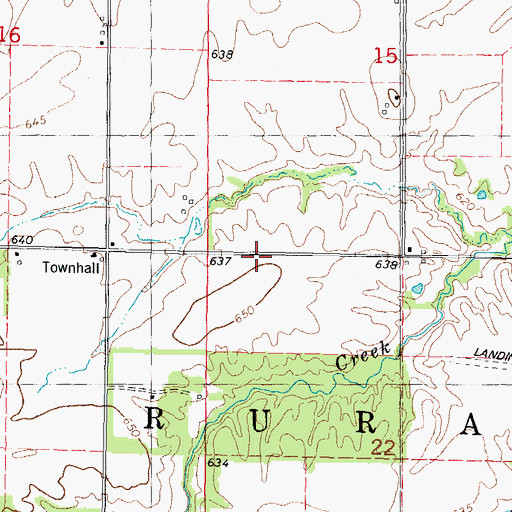 Topographic Map of Township of Rural, IL