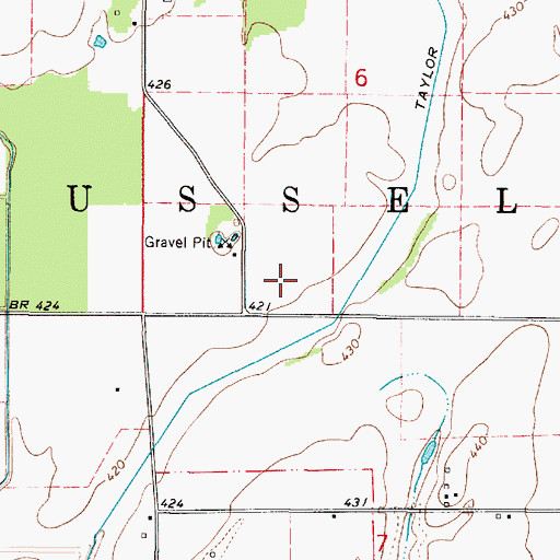 Topographic Map of Township of Russell, IL