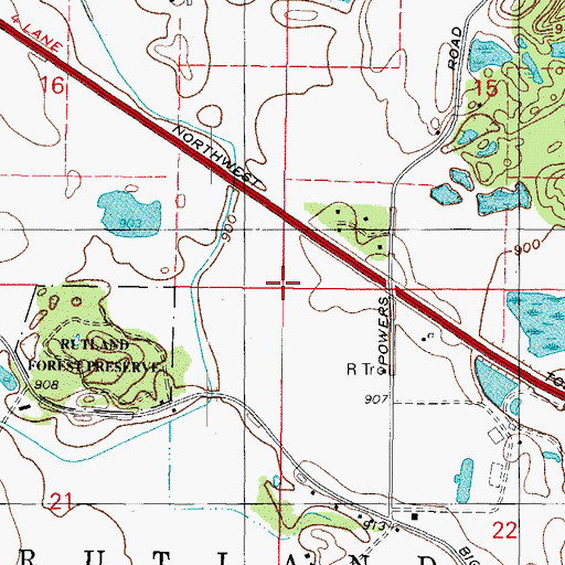 Topographic Map of Township of Rutland, IL