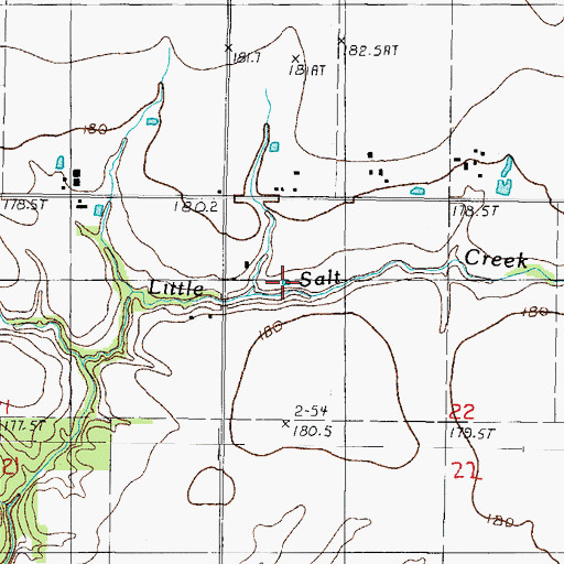 Topographic Map of Township of Saint Francis, IL
