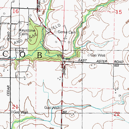 Topographic Map of Township of Saint Jacob, IL