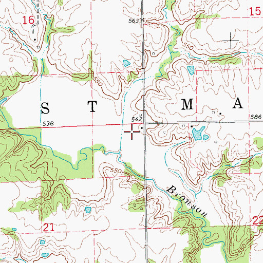 Topographic Map of Township of Saint Mary, IL