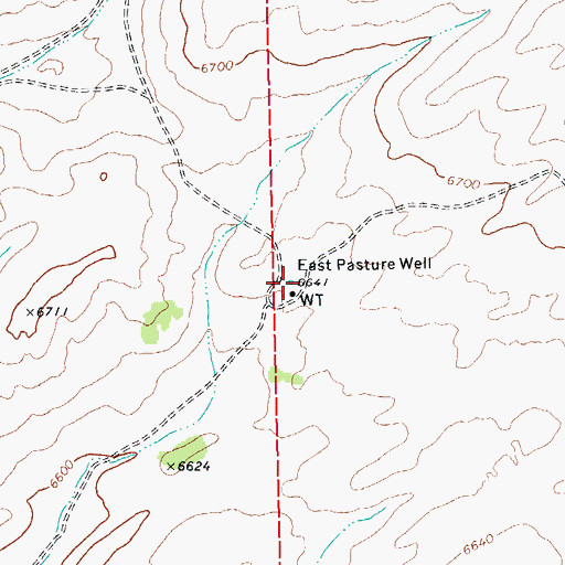 Topographic Map of East Pasture Well, AZ