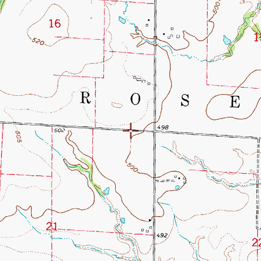 Topographic Map of Township of Saint Rose, IL