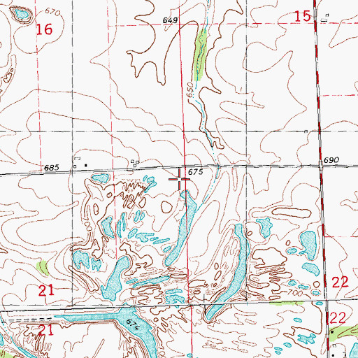Topographic Map of Township of Salem, IL