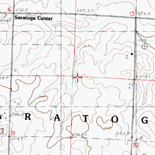Topographic Map of Township of Saratoga, IL
