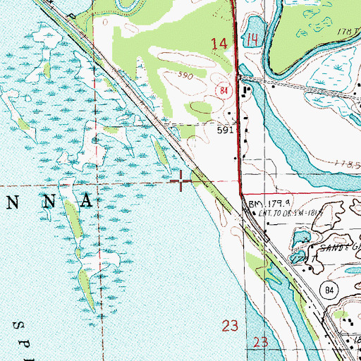 Topographic Map of Township of Savanna, IL