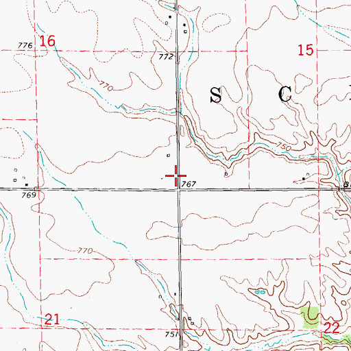 Topographic Map of Township of Sciota, IL
