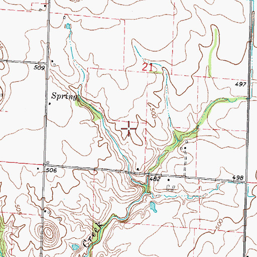 Topographic Map of Township of Seminary, IL