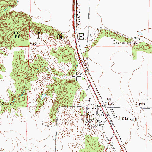 Topographic Map of Township of Senachwine, IL