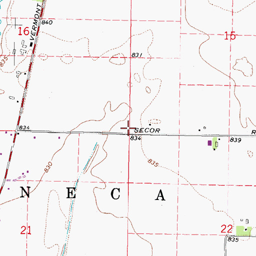 Topographic Map of Township of Seneca, IL