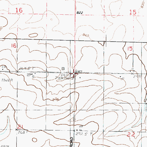 Topographic Map of Township of Seward, IL