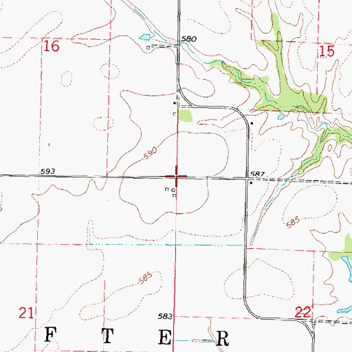 Topographic Map of Township of Shafter, IL