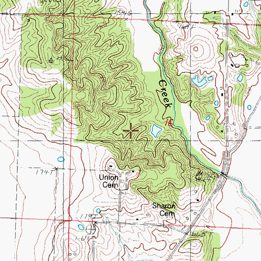 Topographic Map of Township of Sharon, IL
