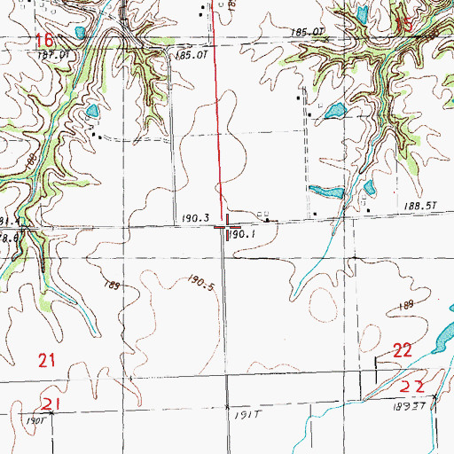 Topographic Map of Township of Shipman, IL